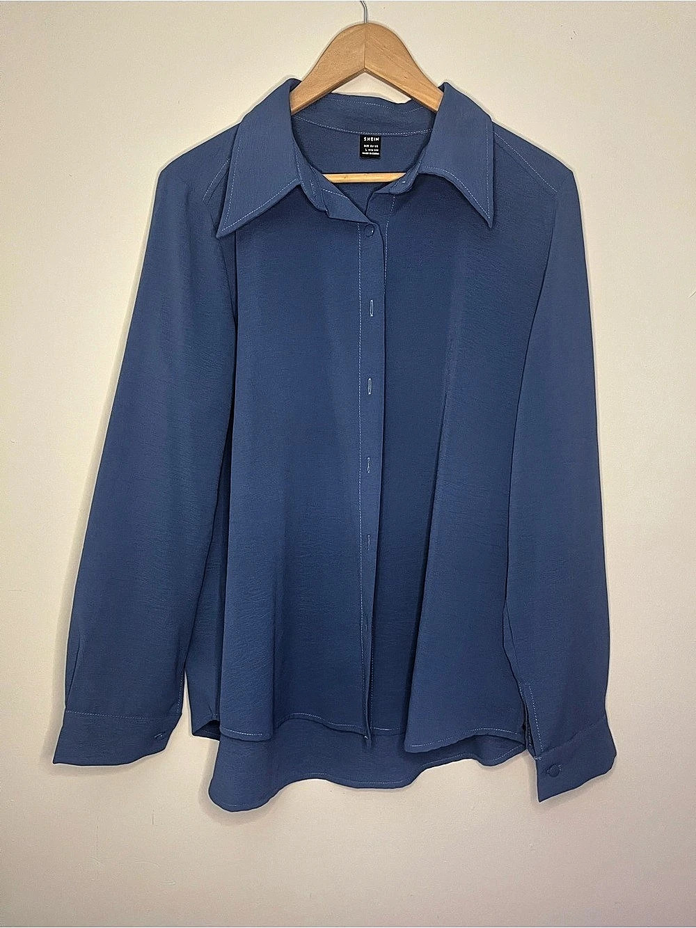 Blue Button Down Shirt Size large